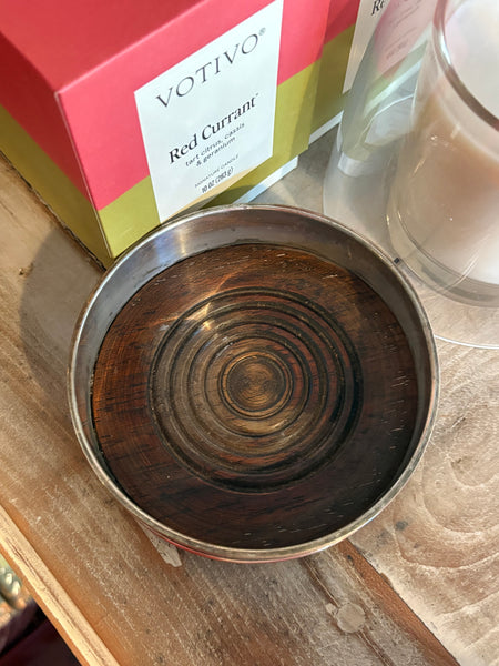 Small Silver Plate Wine Bottle Coaster