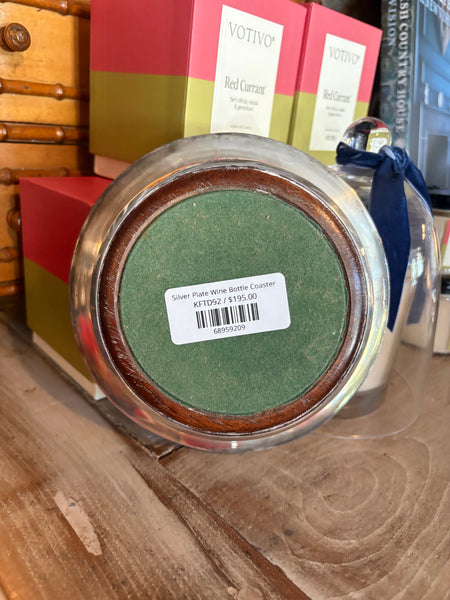 Silver Plate Wine Bottle Coaster