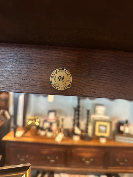 G.T. Rackstraw English Oak Coffee Table with Leather Top