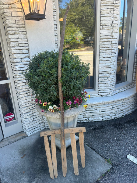 Giant Primitive Wooden Hayfork
