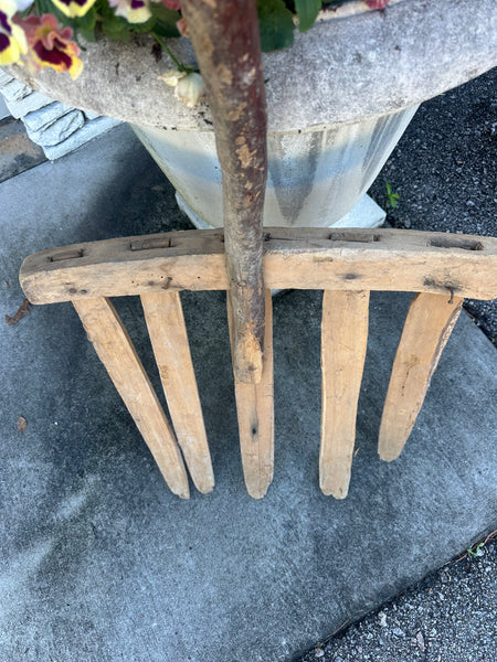Giant Primitive Wooden Hayfork