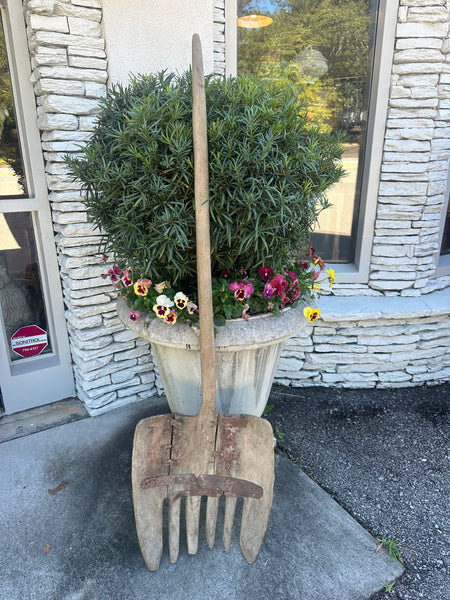 Giant Primitive Wooden Hayfork