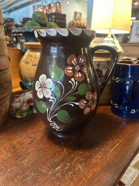 Hungarian Jug, Brown with Flowers