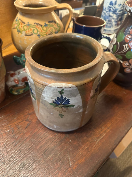 Pyrenees Jug, Orange and White with Flowers