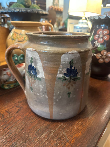 Pyrenees Jug, Orange and White with Flowers