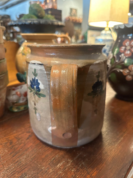 Pyrenees Jug, Orange and White with Flowers