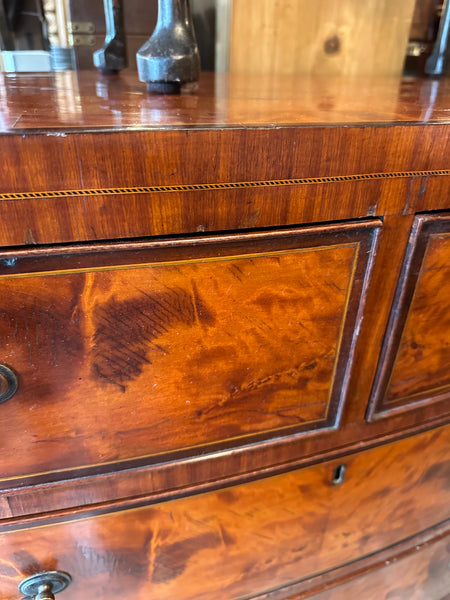 English Satinwood Bow Front Chest