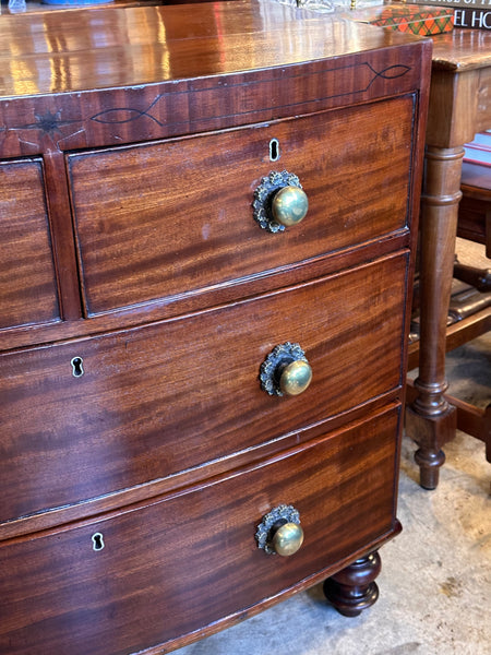 Stunning Mahogany Bow Front Chest