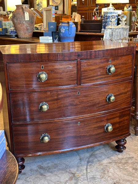 Stunning Mahogany Bow Front Chest