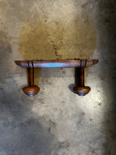 French Faux Bamboo Coat Rack, 2-Hooks