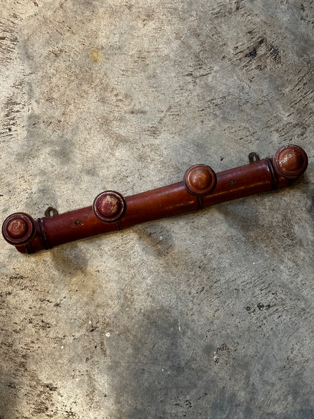 French Faux Bamboo Coat Rack, 4 Hooks