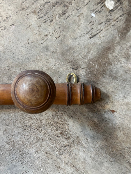 Thin French Faux Bamboo Coat Rack, 3 Hooks