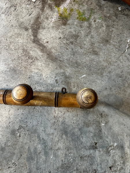 French Faux Bamboo Coat Rack, 6 Hooks