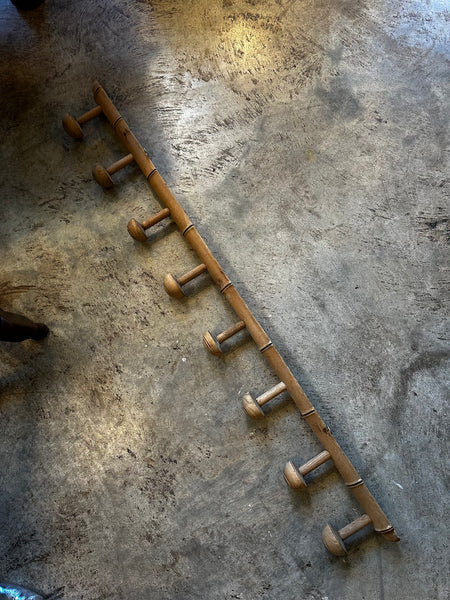 French Faux Bamboo Coat Rack, 8 Hooks