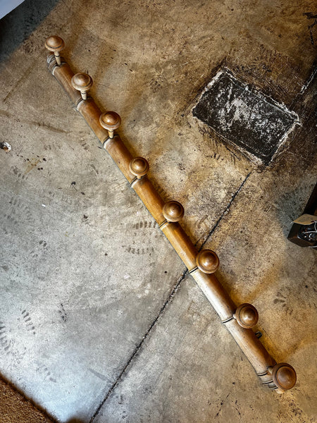 French Faux Bamboo Coat Rack, 8 Hooks