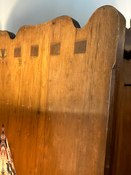 Tall Victorian Pine Hall Cupboard