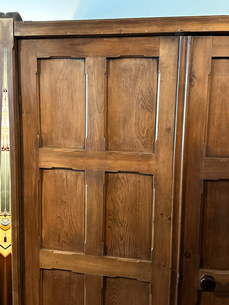 Tall Victorian Pine Hall Cupboard
