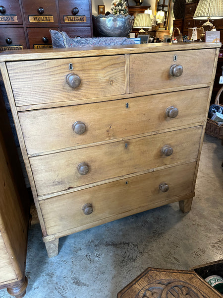 English Pine Chest, 2-Over-3, England