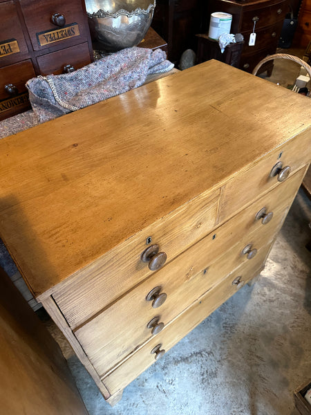 English Pine Chest, 2-Over-3, England