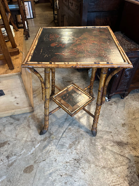 Bamboo Table with Original Lacquered Top