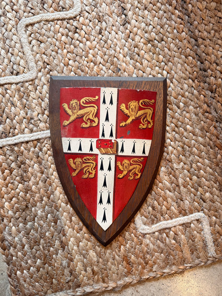 Vintage Metal and Wood Plaque, University of Cambridge