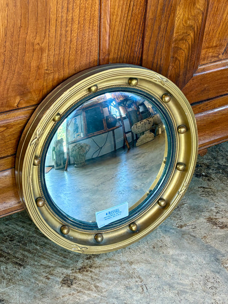 Round Gilt Frame Convex Mirror
