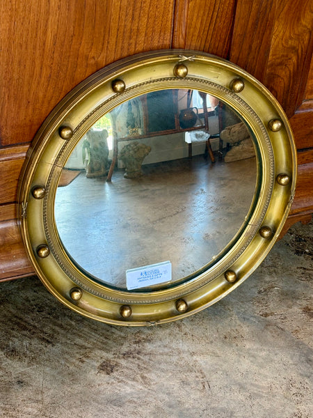 Round Gilt Frame Convex Mirror