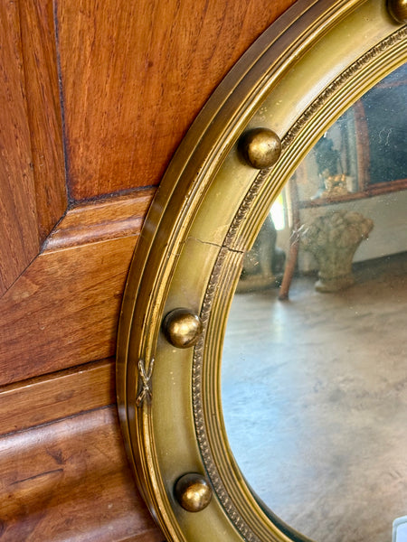 Round Gilt Frame Convex Mirror