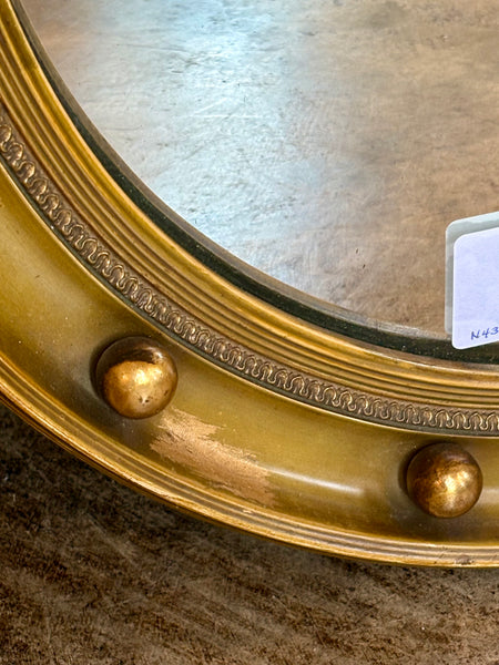 Round Gilt Frame Convex Mirror