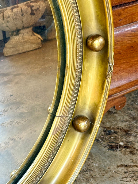 Round Gilt Frame Convex Mirror