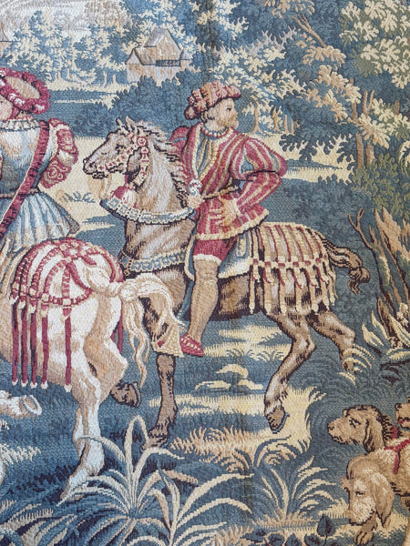 Antique Hunting Scene Tapestry, France