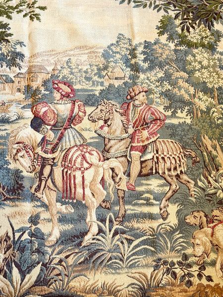 Antique Hunting Scene Tapestry, France