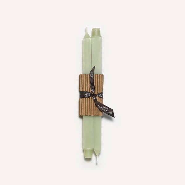 12" Square Taper Handmade Beeswax Candles: Blush