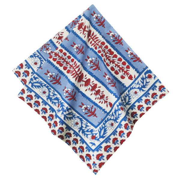 Avignon Napkins Red & Blue Set of 6