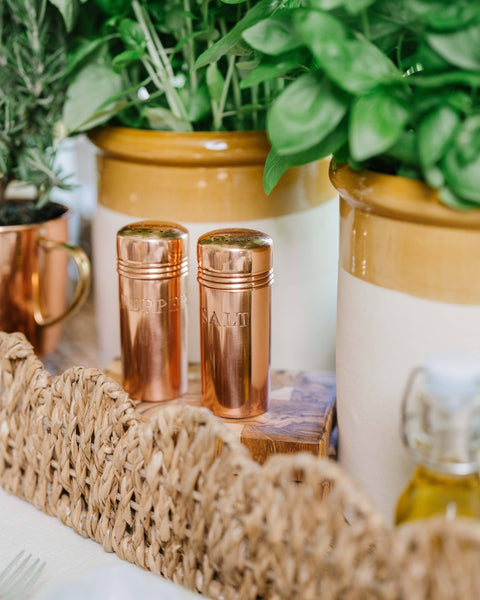 Copper Salt & Pepper Shakers