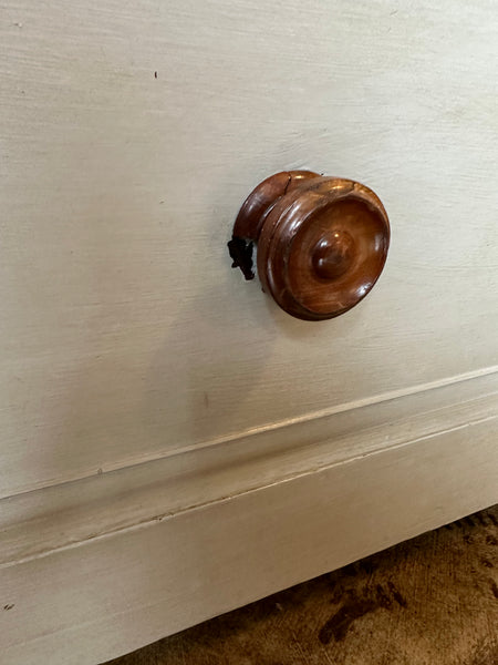 Painted Pine Chest with Stained Pulls
