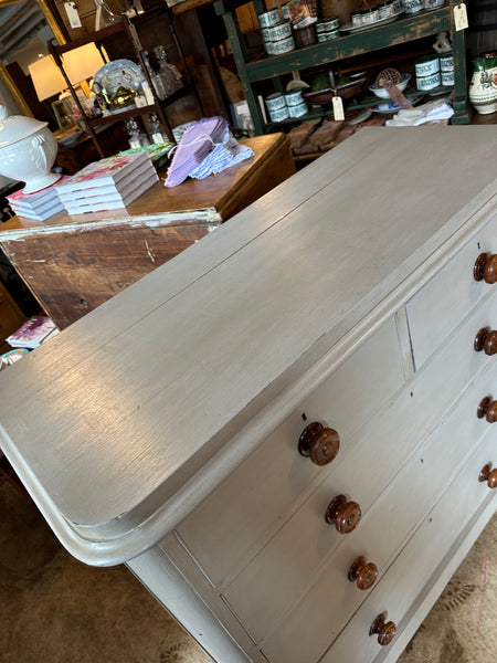 Painted Pine Chest with Stained Pulls