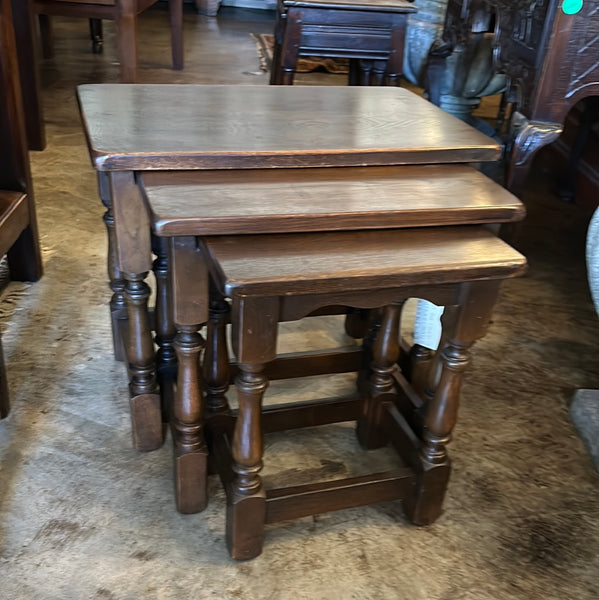 English Oak Nesting Tables