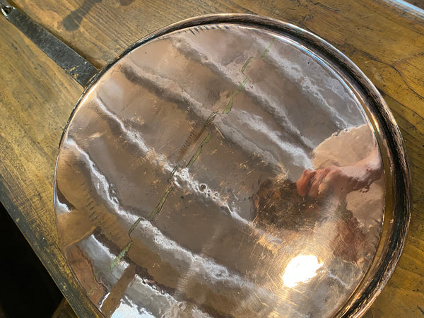 Large Crenellated Copper Pan