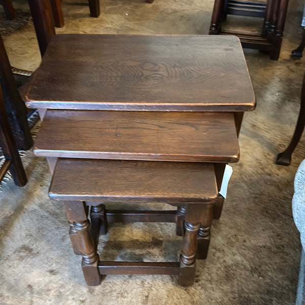 English Oak Nesting Tables