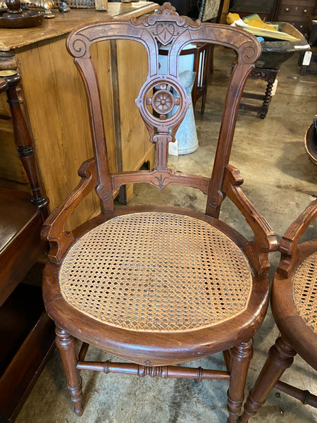 Pair of Chairs with Cane Seats