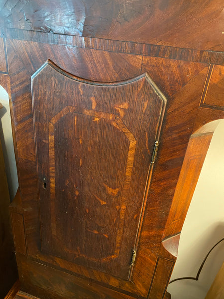 Oak and Mahogany Tall Case Clock