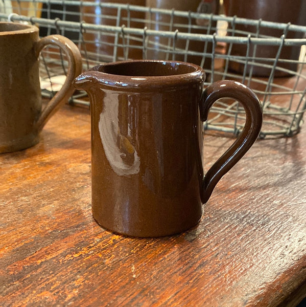 Dark Brown Small Stoneware Jug
