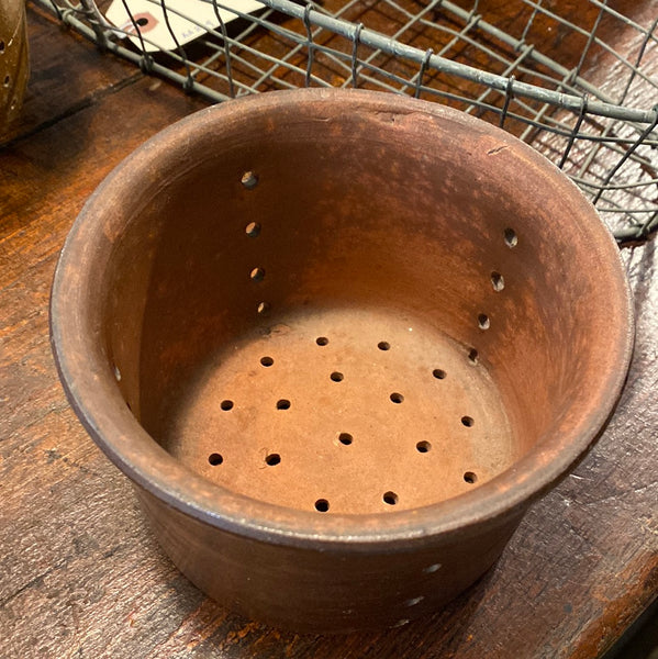 French Salt-Glazed Cheese Strainer