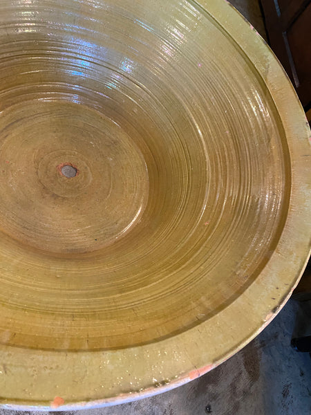 Large Planted Spanish Crock with Exquisite Staple Repair