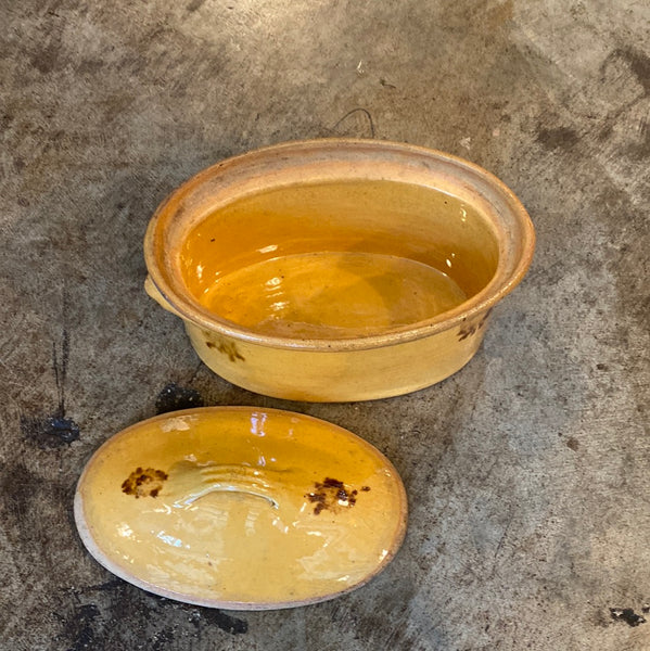 French Earthenware Casserole with Lid