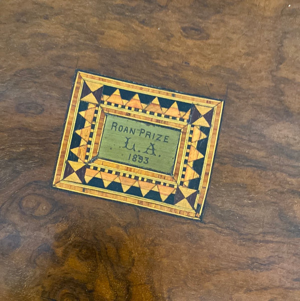Tunbridge Ware Writing Slope with Brass Inlay