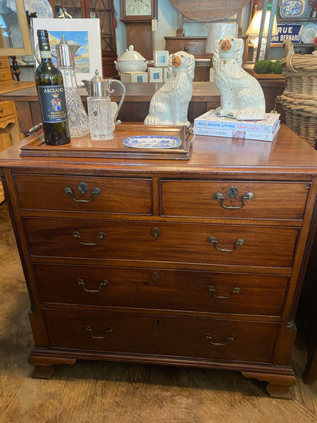 Georgian Mahogany Chest with Reeded Columns