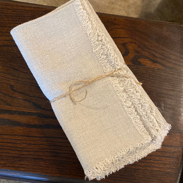 Natural Provence Linen Napkins, Set of 4
