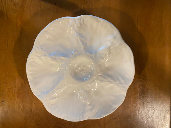 Gien White Oyster Plate